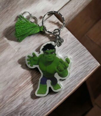 Llavero Hulk - resina epoxi - fabricado a mano - pydecoracion.com